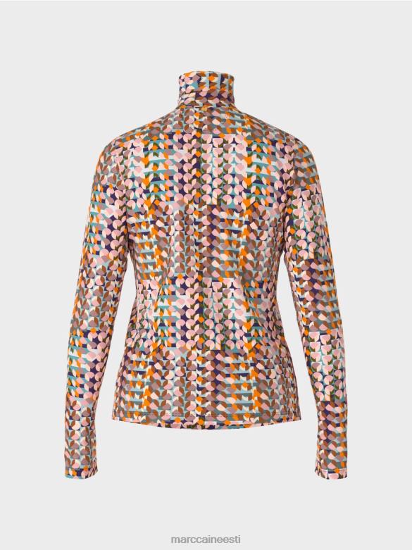 Marc Cain Riietus värviline pikkade varrukatega topp J8DT1452 kuninglik lilla