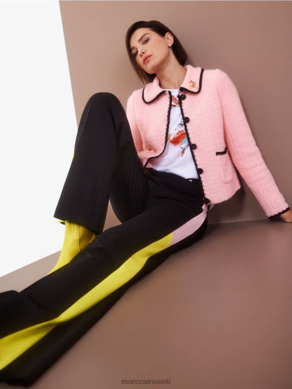 Marc Cain Riietus värvilise linnuaplikatsiooniga t-särk J8DT1315 valge