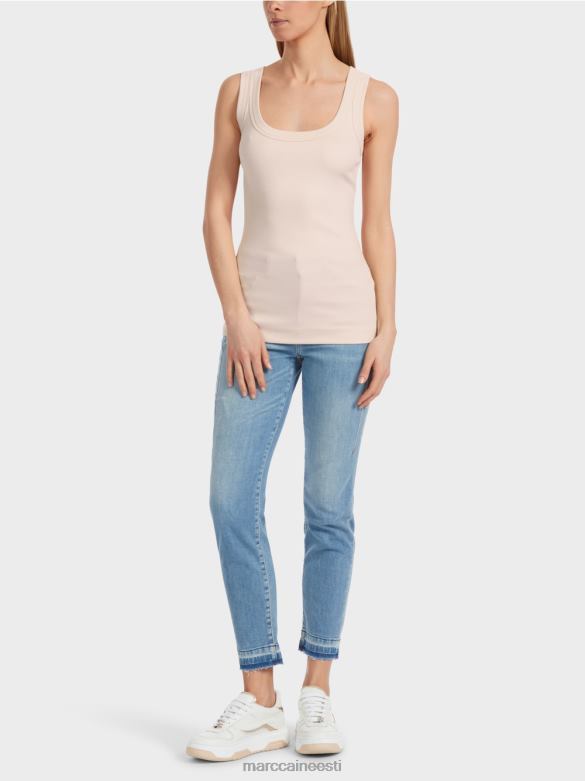 Marc Cain Riietus varrukateta puuvillane soonik top J8DT1235 mandliõis