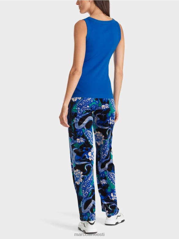 Marc Cain Riietus varrukateta puuvillane soonik top J8DT1243 särav kuninglik sinine