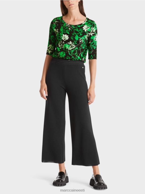 Marc Cain Riietus veniv puuvillane särk J8DT1254 tume õunaroheline