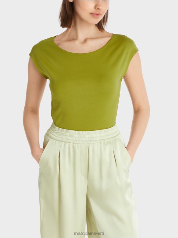 Marc Cain Riietus veniv puuvillane särk J8DT1487 sügav oliiviroheline