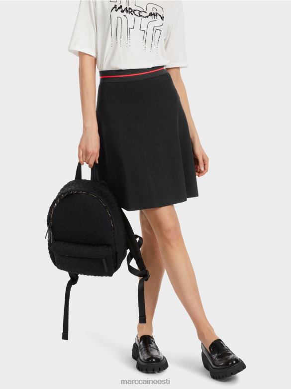 Marc Cain Riietus \"koos ümber mõtlema\" miniseelik J8DT465 must ja valge