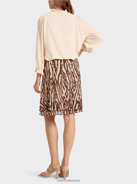 Marc Cain Riietus lühike voldikseelik viskooskrepist J8DT477 sügav punane