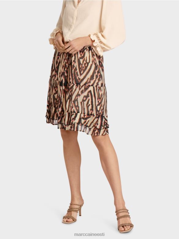 Marc Cain Riietus lühike voldikseelik viskooskrepist J8DT477 sügav punane