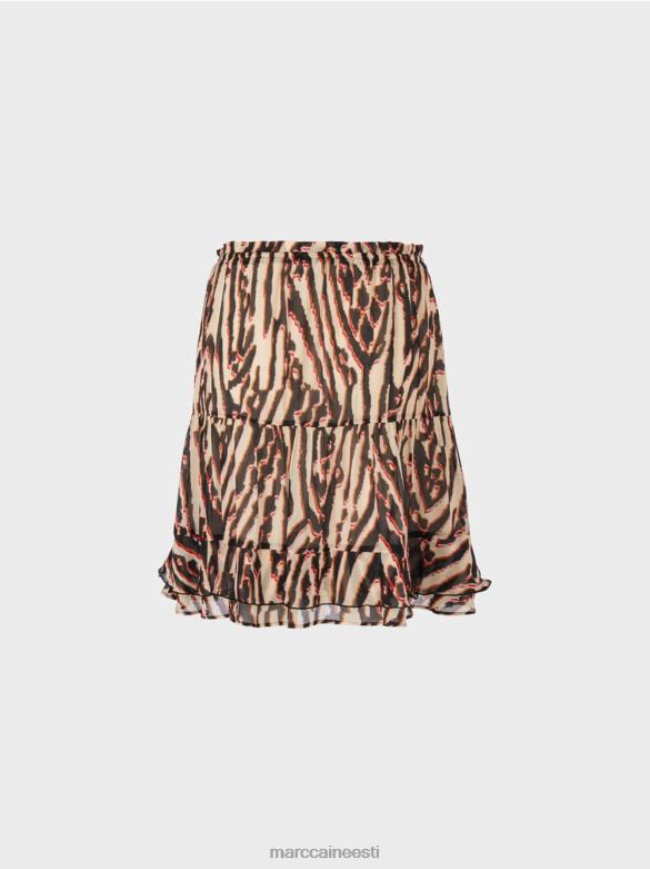 Marc Cain Riietus lühike voldikseelik viskooskrepist J8DT477 sügav punane