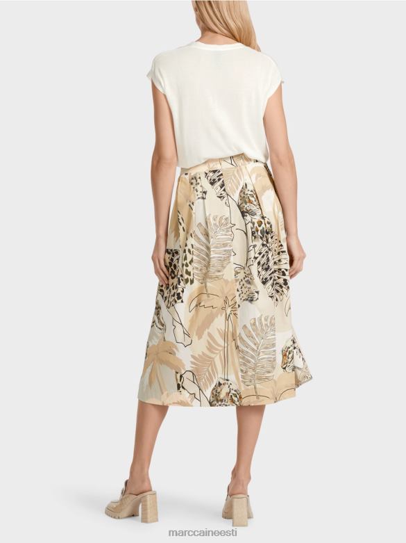 Marc Cain Riietus lai kollaažtrükiga seelik J8DT486 sügav liiv