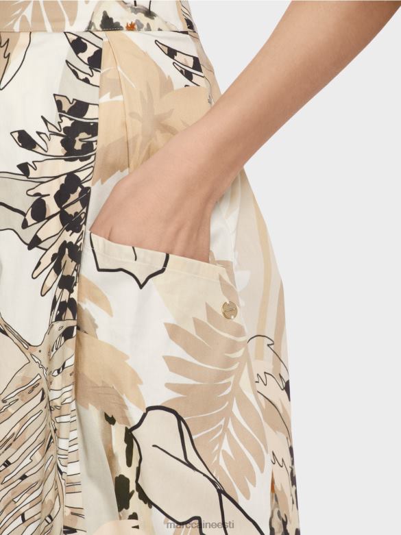 Marc Cain Riietus lai kollaažtrükiga seelik J8DT486 sügav liiv