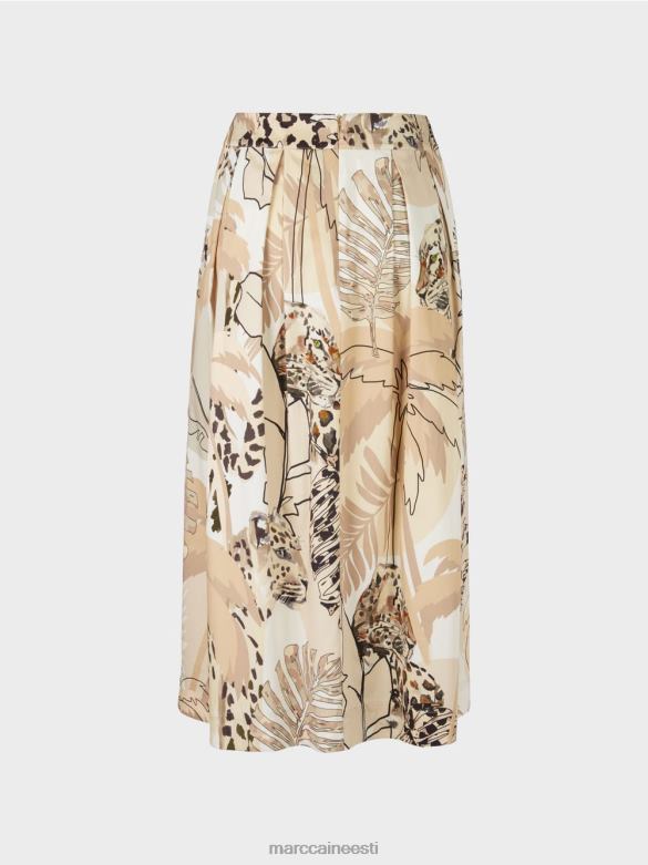 Marc Cain Riietus lai kollaažtrükiga seelik J8DT486 sügav liiv