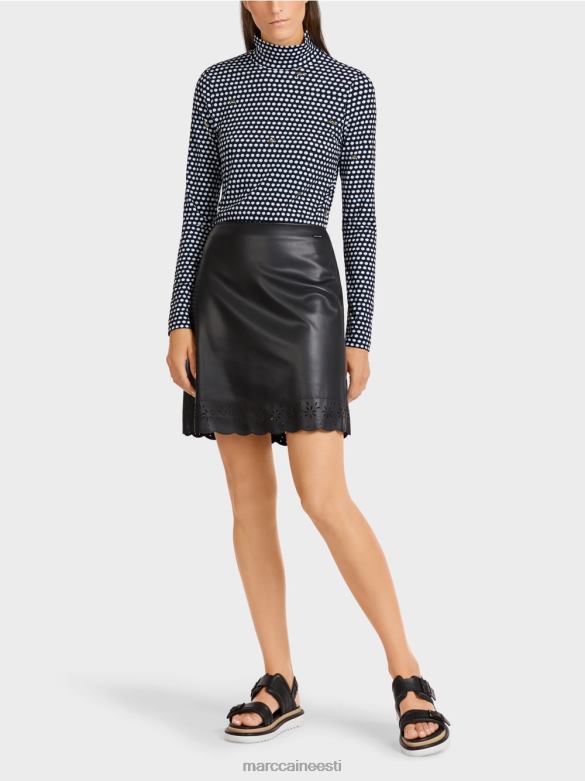 Marc Cain Riietus laienev kunstnahast miniseelik J8DT506 must