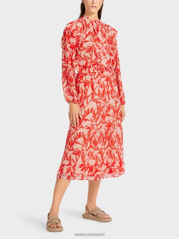 Marc Cain Riietus lillelise mustriga voldiline seelik J8DT500 särav päevitus