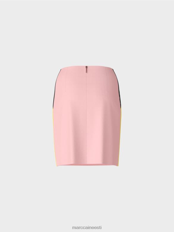 Marc Cain Riietus värvi blokeerivate triipudega miniseelik J8DT473 pehme puuderroosa