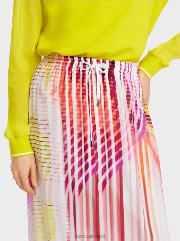Marc Cain Riietus värviline triibulise mustriga seelik J8DT481 kerge limeaad