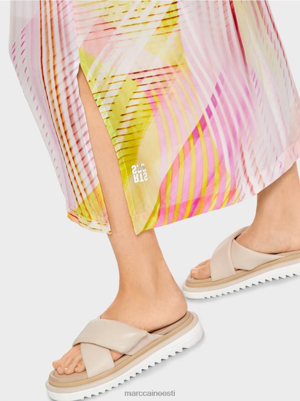 Marc Cain Riietus värviline triibulise mustriga seelik J8DT481 kerge limeaad