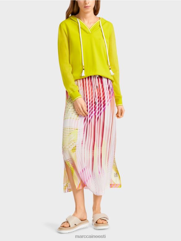 Marc Cain Riietus värviline triibulise mustriga seelik J8DT481 kerge limeaad