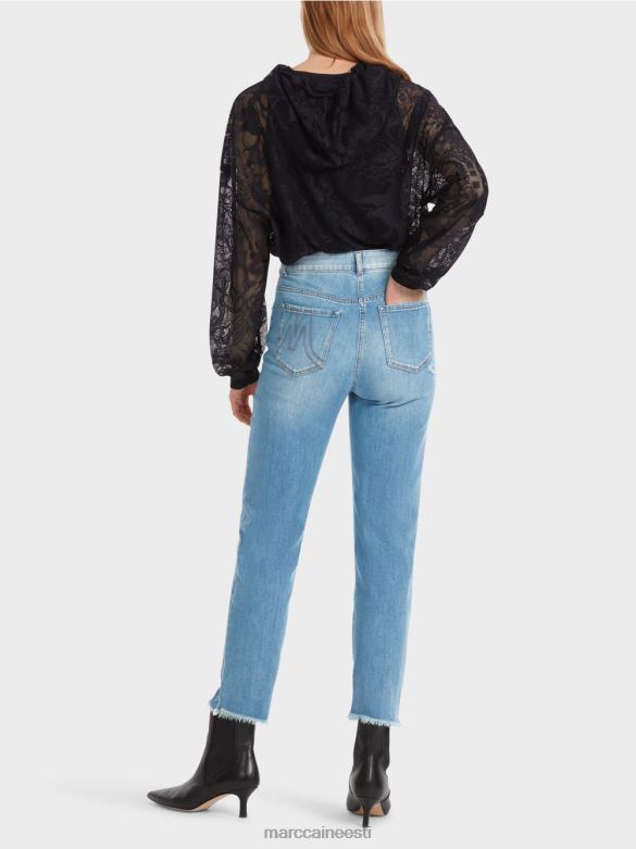 Marc Cain Riietus hävitatud efektidega fyli teksad J8DT748 vintage sinine