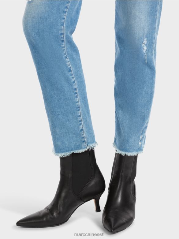 Marc Cain Riietus hävitatud efektidega fyli teksad J8DT748 vintage sinine