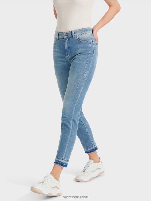 Marc Cain Riietus kasutatud efektidega viietaskulised silea teksad J8DT750 vintage sinine