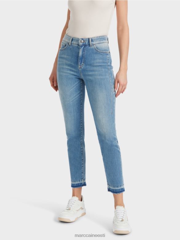 Marc Cain Riietus kasutatud efektidega viietaskulised silea teksad J8DT750 vintage sinine