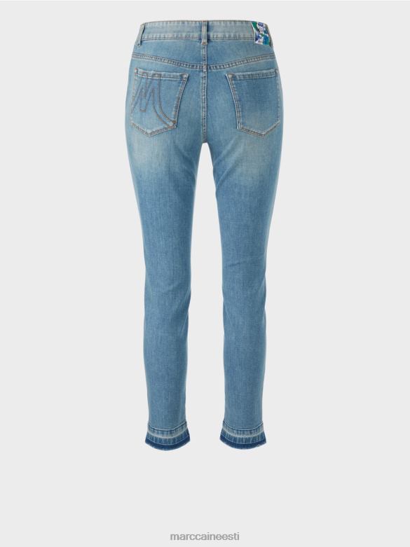 Marc Cain Riietus kasutatud efektidega viietaskulised silea teksad J8DT750 vintage sinine