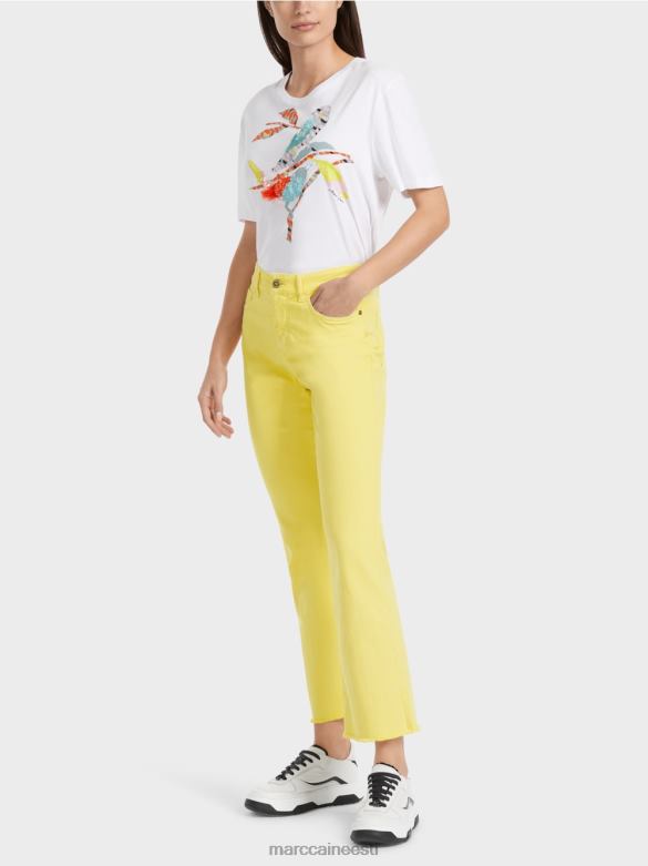 Marc Cain Riietus "koos ümber mõtlema" püksid forli J8DT789 pehme sidrun