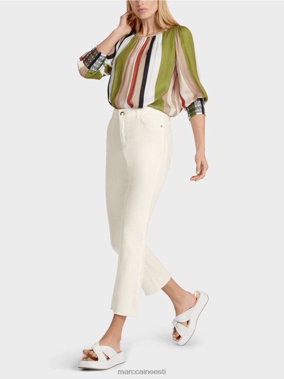 Marc Cain Riietus \"mõtle koos ümber\" viie taskuga teksad J8DT794 määrdunudvalge