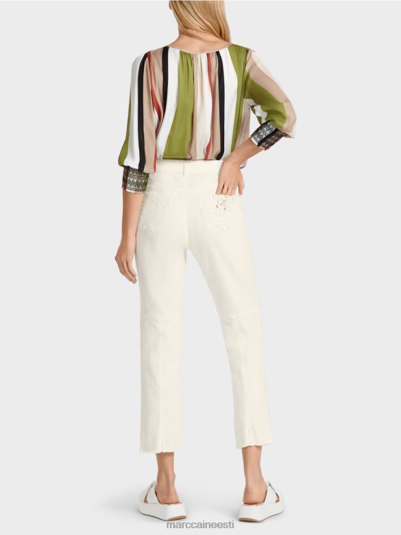 Marc Cain Riietus \"mõtle koos ümber\" viie taskuga teksad J8DT794 määrdunudvalge