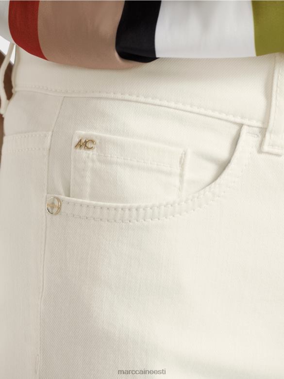 Marc Cain Riietus \"mõtle koos ümber\" viie taskuga teksad J8DT794 määrdunudvalge