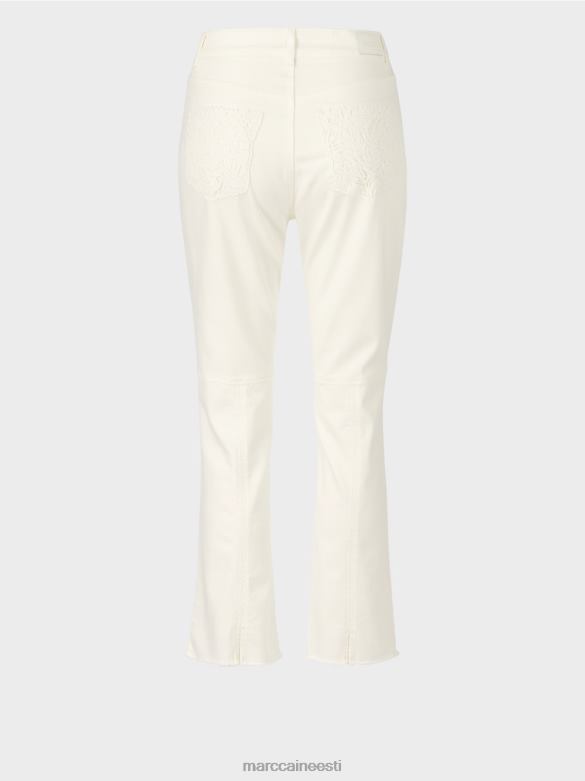 Marc Cain Riietus \"mõtle koos ümber\" viie taskuga teksad J8DT794 määrdunudvalge