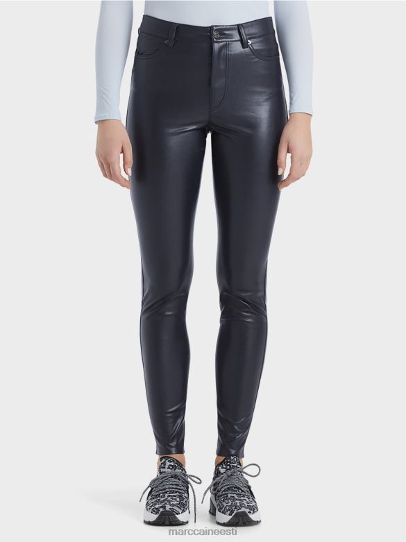 Marc Cain Riietus äravoolu püksid kunstnahast J8DT832 kesköösinine