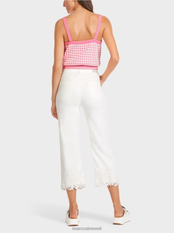 Marc Cain Riietus \"rethink together\" dekoratiivse kandiga teksad J8DT807 määrdunudvalge