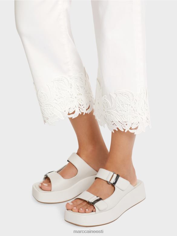 Marc Cain Riietus \"rethink together\" dekoratiivse kandiga teksad J8DT807 määrdunudvalge