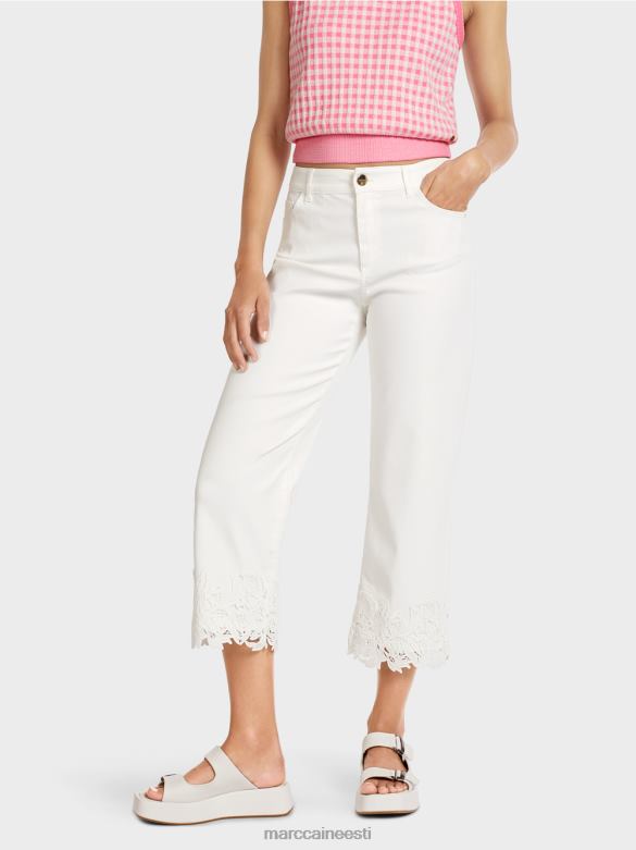 Marc Cain Riietus \"rethink together\" dekoratiivse kandiga teksad J8DT807 määrdunudvalge