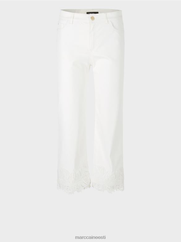 Marc Cain Riietus \"rethink together\" dekoratiivse kandiga teksad J8DT807 määrdunudvalge