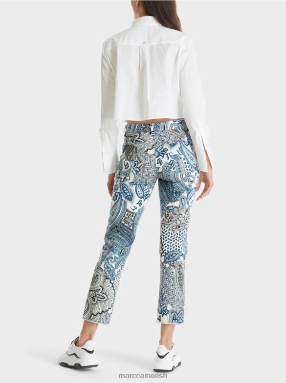 Marc Cain Riietus sikar \"rethink together\" teksad J8DT782 vintage sinine