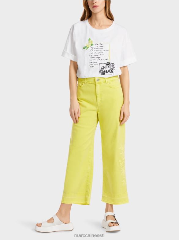 Marc Cain Riietus tikitud "rethink together" teksad J8DT793 sidruni tilk