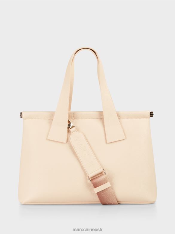 Marc Cain tarvik faux nappa õlakott rihmaga J8DT1543 kreem