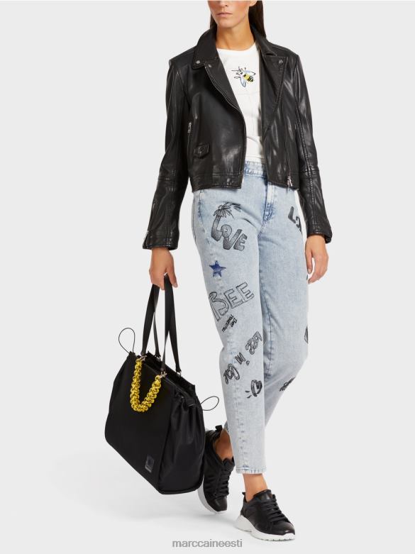 Marc Cain tarvik \"koos ümber mõtlema\" heegeldatud sangakott J8DT1534 must