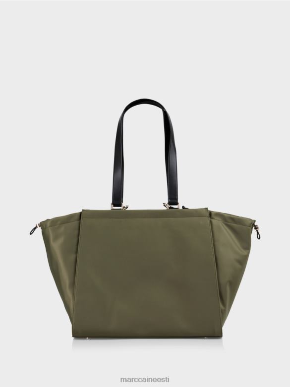 Marc Cain tarvik \"koos ümber mõtlema\" heegeldatud sangakott J8DT1538 kollane oliiv