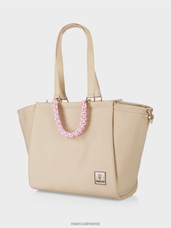 Marc Cain tarvik \"koos ümber mõtlema\" heegeldatud sangakott J8DT1549 pleegitatud liiv