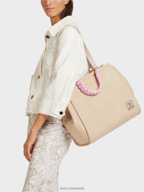 Marc Cain tarvik \"koos ümber mõtlema\" heegeldatud sangakott J8DT1549 pleegitatud liiv