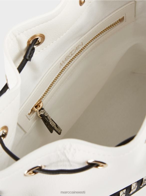 Marc Cain tarvik \"koos ümber mõtlema\" ämbrikott J8DT1529 valge ja must