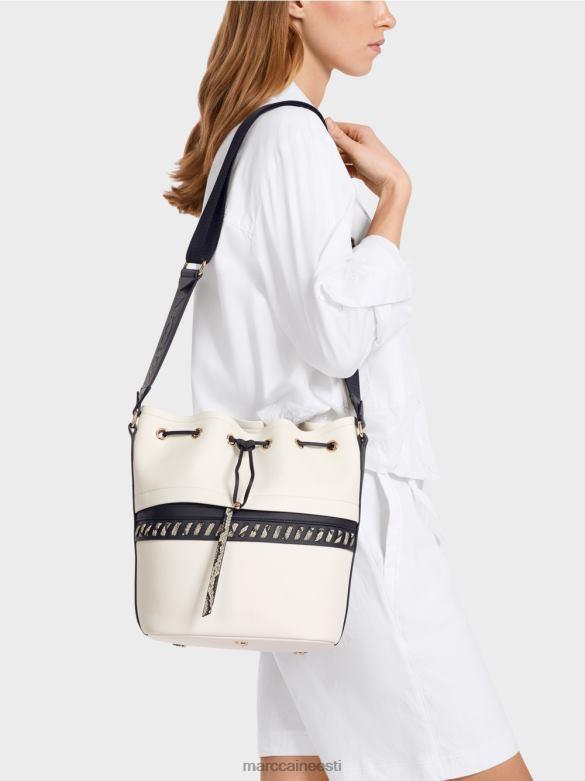 Marc Cain tarvik \"koos ümber mõtlema\" ämbrikott J8DT1529 valge ja must