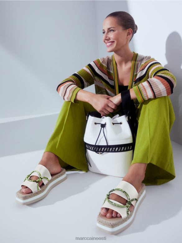 Marc Cain tarvik \"koos ümber mõtlema\" ämbrikott J8DT1529 valge ja must