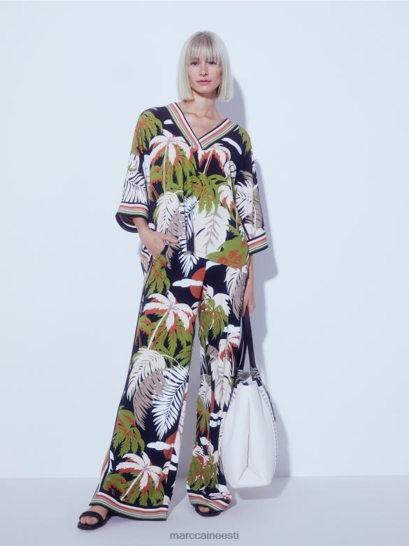 Marc Cain tarvik \"koos ümber mõtlema\" nahaga kandekott J8DT1524 valge ja must