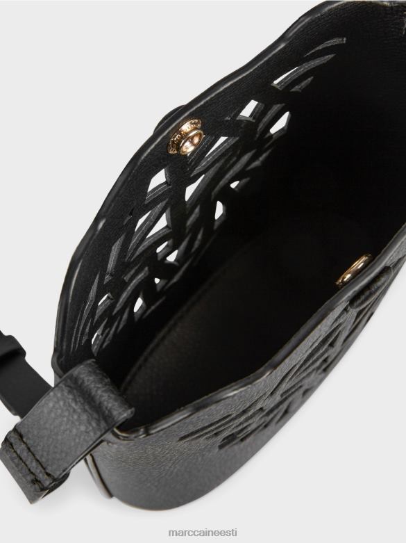 Marc Cain tarvik \"mõtle koos ümber\" leopardpeaga minikott J8DT1525 must