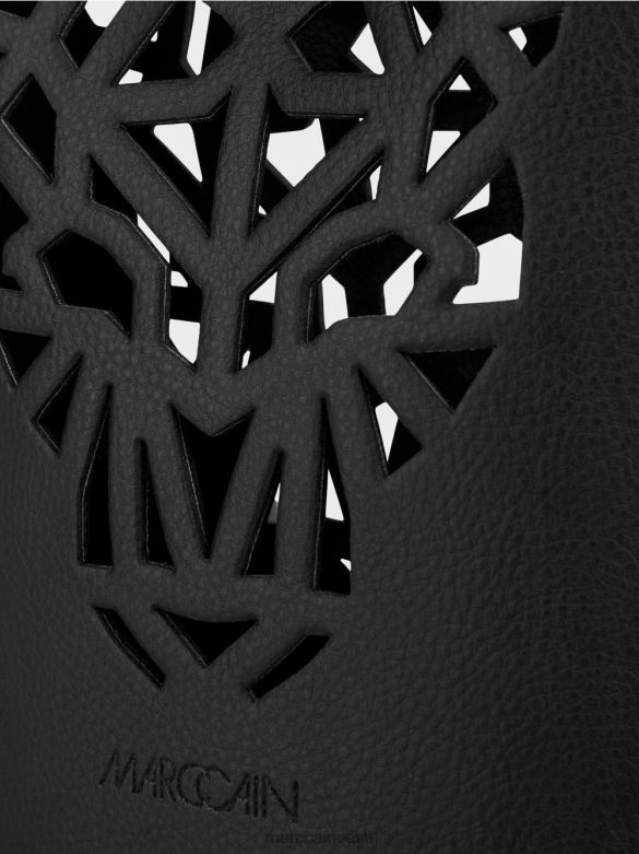 Marc Cain tarvik \"mõtle koos ümber\" leopardpeaga minikott J8DT1525 must