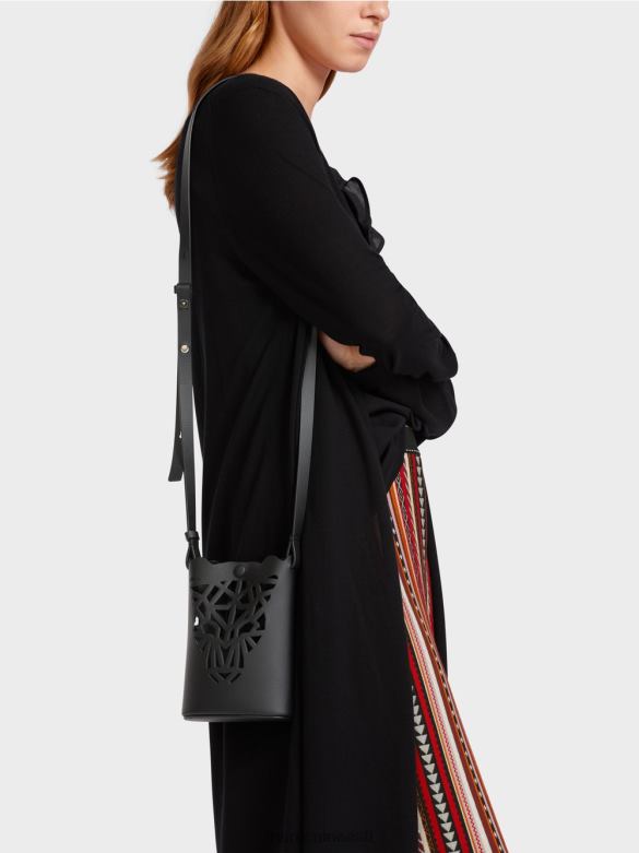 Marc Cain tarvik \"mõtle koos ümber\" leopardpeaga minikott J8DT1525 must