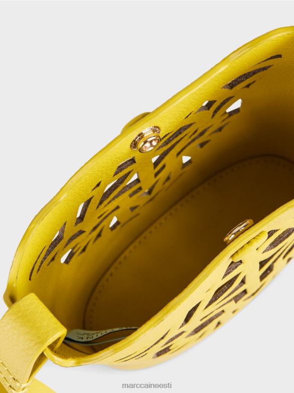 Marc Cain tarvik \"mõtle koos ümber\" leopardpeaga minikott J8DT1532 sidruniroheline