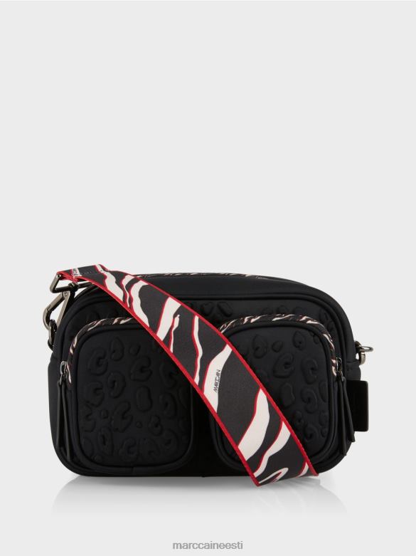 Marc Cain tarvik reljeefse disainiga õlakott J8DT1517 must